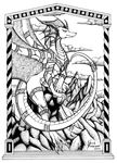  anthro arkanion dragon engraving male ornament slash_freezen wings 