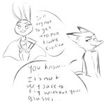  2016 anthro canine disney female fox judy_hopps judylavernehopps lagomorph male mammal nick_wilde rabbit sketch zootopia 