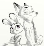  2016 anthro canine disney female fox judy_hopps lagomorph male mammal nick_wilde rabbit trashasaurusrex zootopia 