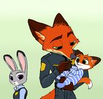  2016 anthro canine disney fan_character female fox judy_hopps lagomorph male mammal nick_wilde progressoftomorrow rabbit young zootopia 