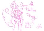 2016 animal_genitalia animatronic anthro balls big_ears bow_tie canine chest_tuft dashiathebunny english_text eyebrows five_nights_at_freddy&#039;s fox freckles funtime_foxy_(fnafsl) fur hair_tuft looking_at_viewer machine male mammal naughty_face nude penis pink_fur robot sharp_teeth signature simple_background sister_location solo teeth text tongue tongue_out tuft video_games white_background 