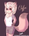  &lt;3 2016 blush canine chiffon cute female fox mammal senz smile solo standing 