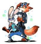  2016 ajie-g-sketchbook anthro canine disney female fox judy_hopps lagomorph male mammal nick_wilde rabbit zootopia 