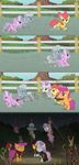  2011 alevgor apple apple_bloom_(mlp) bound comic cutie_mark_crusaders_(mlp) diamond_tiara_(mlp) equine female fence feral firewood food friendship_is_magic fruit fur grass group hair hair_bow hair_ribbon horn horse lasso mammal multicolored_hair my_little_pony orange_fur pinkie_pie_(mlp) plant pony purple_hair red_hair ribbons rope running scootaloo_(mlp) silver_spoon_(mlp) sky stake sweetie_belle_(mlp) torch tree unicorn white_fur yellow_fur 