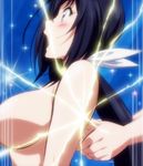  blue_eyes breasts highres kaminashi_nozomi keijo!!!!!!!! large_breasts long_hair nude sideboob stitched 