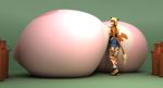  3d_(artwork) annabelle_cow anthro anthroanim big_breasts blonde_hair bovine breasts cattle clothed clothing digital_media_(artwork) female fur hair horn huge_breasts hyper hyper_breasts looking_at_viewer mammal nipples shorts simple_background smile solo standing topless 