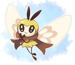  highres insect_wings no_humans pokemon pokemon_(creature) reiesu_(reis) ribombee scarf solo white_background wings 