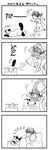  4koma bag blush cat child collar comic greyscale highres monochrome multiple_girls original overalls short_twintails siamese_cat translated twintails yamano_rinrin 