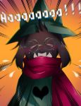 anthro blush caprine clothed clothing crying deltarune eyewear glasses goat kly_dj159 male mammal ralsei solo tears text 