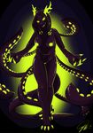  antlers areola breasts cephalopod female horn humanoid looking_at_viewer marine nipples nude octopus pussy smile solo standing waffleirony 