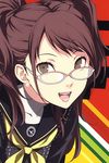  1girl :d glasses kujikawa_rise looking_at_viewer persona portrait smile solo tagme 