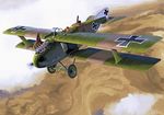  aircraft biplane goggles gyan_(akenosuisei) landscape machine_gun military original roland_c.ii world_war_i 
