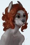  ambiguous_gender anthro big_pupils feline fur hair mammal nude reykat simple_background solo 