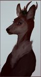  anthro antlers cervine clothed clothing deer female horn looking_at_viewer mammal reykat simple_background solo 