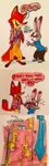  2016 absurd_res angry anthro blush canine clothing comic dialogue disney duo female fox hi_res judy_hopps lagomorph male mammal necktie nick_wilde nicolaswildes_(artist) pants rabbit shirt speech_bubble text yelling zistopia zootopia 