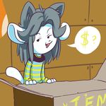  $ 2015 anthro black_hair clothed clothing hair open_mouth plagueofgripes temmie_(undertale) undertale video_games 