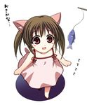  animal_ears cat_ears copyright_request fish lowres niwatoriya solo translated 