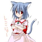  animal_ears blush cat_ears oekaki remilia_scarlet solo tail takoyaki_(takoyaki-batake) touhou 