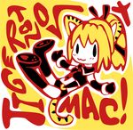  :3 animal_ears apple_inc. black_eyes blonde_hair boots cat_ears chibi gloves highres long_hair mac macintosh necktie nekomimi ost-tan pony_tail ponytail sd striped stripes suspenders thigh_highs thighhighs tie tiger toramimi vector vector_trace 
