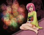  fireworks hayate_no_gotoku japanese_clothes katsura_hinagiku pink_hair 