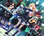  animal_ears asymmetrical_clothes band bass_guitar black_nails blonde_hair boots braid brown_hair cat_ears drum drum_set earrings electric_violin fingerless_gloves fishnets gloves green_hair green_nails guitar hair_over_one_eye hat instrument jewelry kaenbyou_rin keyboard_(instrument) kirisame_marisa knee_boots kochiya_sanae komeiji_koishi mini_hat mini_top_hat mismatched_footwear multiple_girls nail_polish orange_nails purple_nails red_hair reiuji_utsuho sayori star striped striped_gloves thighhighs top_hat torn_clothes torn_legwear touhou violin white_nails wings 