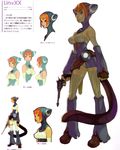  absurdres animal_ears belt bof5 bofv breath_of_fire breath_of_fire_v capcom cat_ears catgirl gloves green_eyes gun highres lin nekomimi red_hair redhead short_hair thigh_highs thighhighs weapon 