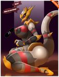  big_breasts big_butt breasts butt censored claws clothing dragon duo english_text female footwear giratina hi_res high_heels huge_breasts kneeling legendary_pok&eacute;mon nintendo nipple_play nipples pok&eacute;mon r-mk red_eyes solo_focus speech_bubble text thick_thighs video_games voluptuous 