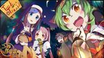  :3 :d animal_ears autumn_leaves bangs basket black_nails blonde_hair blue_eyes blush braid brown_hair candy cloak eating english eyebrows eyebrows_visible_through_hair fangs fingernails food fume ghost_costume gloom_(expression) green_hair habit hair_between_eyes halloween hat head_tilt headphones highres holding holding_food jewelry jiangshi jitome lantern lollipop long_hair long_sleeves looking_back minyamo multicolored_hair nail_polish necklace night number nun open_mouth orange_eyes original parted_bangs pink_hair scarf sharp_fingernails sleeves_past_wrists slit_pupils smile speech_bubble stitches swirl_lollipop tree trick_or_treat twin_braids twintails yellow_scarf 
