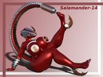  3d_(artwork) android anthro armor cyber_dragon digital_media_(artwork) dragon female idsaybucketsofart machine reptile robot salamander-14 scalie solo 