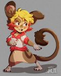  anthro brown_fur claws clothing degu frikk_(character) fur long_tail mammal rodent xnirox 