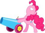  cannon cutie_mark earth_pony equine female feral friendship_is_magic fur hair horse mammal my_little_pony pink_fur pink_hair pinkie_pie_(mlp) pony ranged_weapon solo weapon 