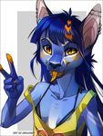  anthro bra canine clothed clothing female looking_at_viewer mammal melloque open_mouth skinny smile solo tongue tongue_out underwear 