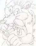  anthro balls canine coyote dudebulge flaccid greyscale high-angle_view humanoid_penis looney_tunes male mammal monochrome nude pencil_(artwork) penis signature solo toony traditional_media_(artwork) warner_brothers wile_e._coyote 
