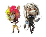  anthro candy chibi cigarette clothed clothing duo feine female food lollipop looking_at_viewer male mammal melloque mouse rodent smile 