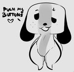  animate_inanimate canine dialogue dog female mammal nintendo nintendo_switch pussy sheep_(artist) solo video_games wide_hips 