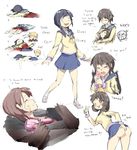  &gt;_o 5girls :3 :d afloat artist_self-insert ass beige_shirt black_hair blonde_hair blood blood_on_face bloody_clothes blue_skirt blush brown_hair cellphone closed_eyes closed_mouth constricted_pupils corpse corpse_party crying drooling english eyebrows eyebrows_visible_through_hair frown gebyy-terar hair_ornament hairclip hand_on_another's_head hand_on_own_chest head_tilt highres holding holding_phone kirisaki_touko kishinuma_yoshiki lap_pillow long_hair long_sleeves looking_back low_twintails lying mary_janes motion_lines multiple_girls nakashima_naomi no_panties number o_o on_back on_stomach one_eye_closed open_mouth outstretched_arms phone profile saliva school_uniform serafuku shinohara_seiko shinozaki_ayumi shoes short_hair sketch skirt smile socks solid_circle_eyes spoilers spread_arms summary twintails v water white_background white_footwear white_legwear 