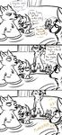  aardwolf al_(weaver) anneke_(weaver) anthro canine comic dialogue digital_media_(artwork) disney english_text ermine fan_character hi_res hyena inkyfrog laugh male mammal marty_(weaver) mustelid ozzy_(weaver) pack_street penis sibling striped_hyena sweat text twins water wolf wolter_(weaver) zootopia 