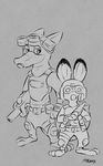  2016 anthro armor black_and_white body_armor canine clothed clothing disney duo female fox judy_hopps lagomorph looking_at_viewer male mammal mistermead monochrome nick_wilde night_vision_goggles police_uniform rabbit uniform zootopia 