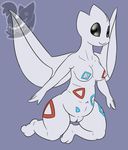  2_toes 4_fingers anthro armpits avian barefoot black_eyes black_sclera breasts erect_nipples female flying front_view looking_at_viewer navel nintendo nipples nude pok&eacute;mon posexe pussy simple_background slightly_chubby smile solo spread_legs spreading thick_thighs toes togetic video_games watermark white_skin wide_hips wings 