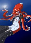  anthro black_eyes breasts cephalopod daclusia female marine nipple_piercing nipples octopus piercing red_sclera solo tentacles 