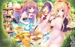  aliasing animal bird blonde_hair blue_eyes bunny eighth food kabocha_usagi long_hair purple_hair shinjou_hikaru tagme_(character) 