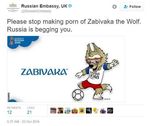  anthro canine eyewear fifa goggles humor joke male mammal mascot russia russian soccer sport wolf world_cup zabivaka 