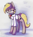  blonde_hair clothed clothing equine fan_character feral fur grey_fur hair hooves mammal my_little_pony red_eyes simple_background solo standing suplolnope 