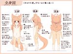  anthro bd_collie blush canine claws dog female flat_chested japanese_text kemono mammal model_sheet pawpads red_eyes text tuft young 