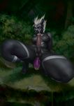  2016 anal anal_penetration animal_genitalia animal_penis anthro balls big_penis black_fur breasts dildo eosphorite equine equine_penis erection fur grey_hair hair horse mammal nintendo nipples nude penetration penis pok&eacute;mon precum sex_toy solo video_games zebstrika 