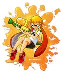 clothed clothing gun hair inkling nintendo not_furry ranged_weapon simple_background solo splatoon video_games weapon white_background 