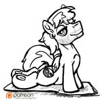  anus balls ear_piercing equine fan_character looking_at_viewer mammal my_little_pony patreon pegasus piercing sketch smudge_proof solo stubble wayward_pony wings 