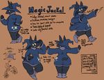  blush boots bottomless canine clothed clothing english_text footwear hat jackal magic magic_jackal mammal model_sheet nargleflex robe smile student text tooth_gap wand wide_hips wizard_hat 