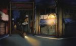  hair_ribbon hairband lamppost night official_art protagonist_(yomawari) ribbon yomawari yomawari:_night_alone 