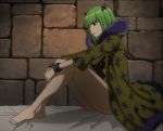  1girl barefoot brandish_mew fairy_tail feet green_eyes green_hair 